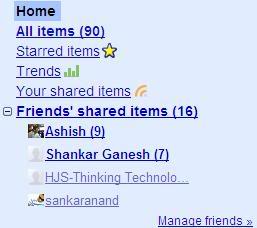 Google Reader - Google Talk Are friends