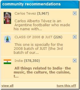 Orkut adds Community Feature