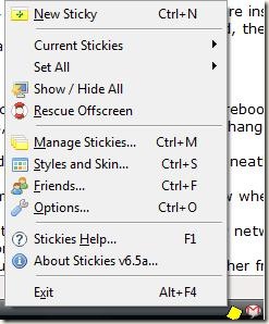 Sticky options