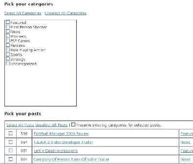 Assign Categories Plugin