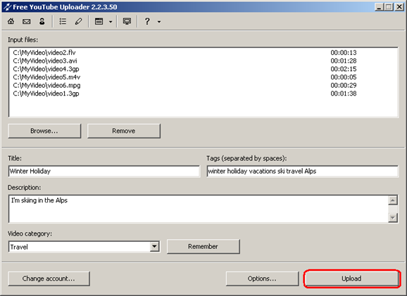 free youtube uploader